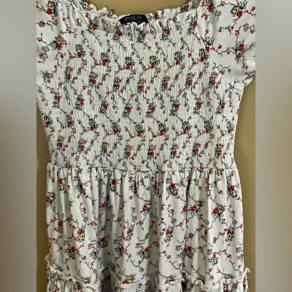 Polo Ralph Lauren Floral Ruffle Dress Size L (12-14)